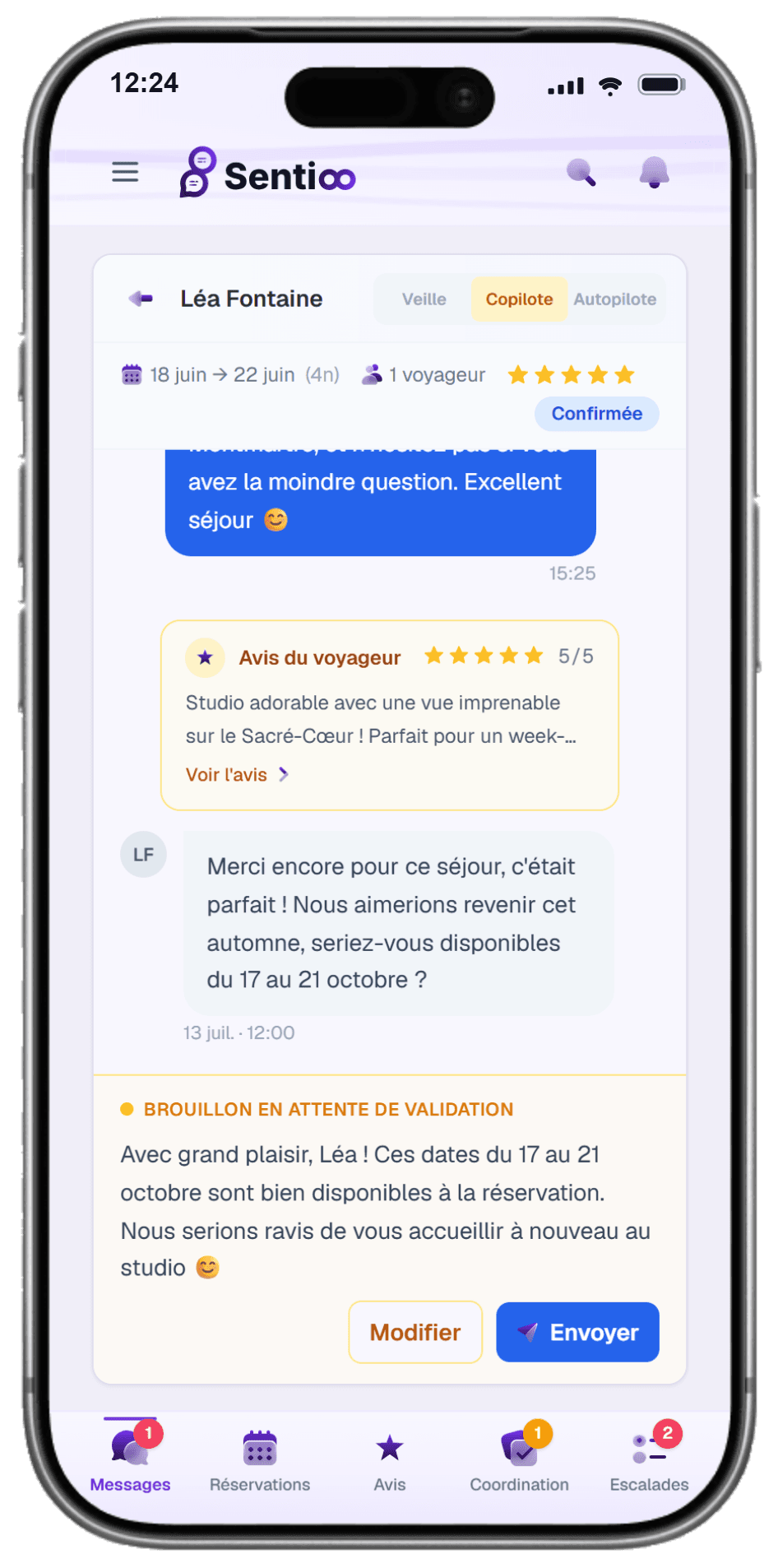 Réponse autonome aux avis