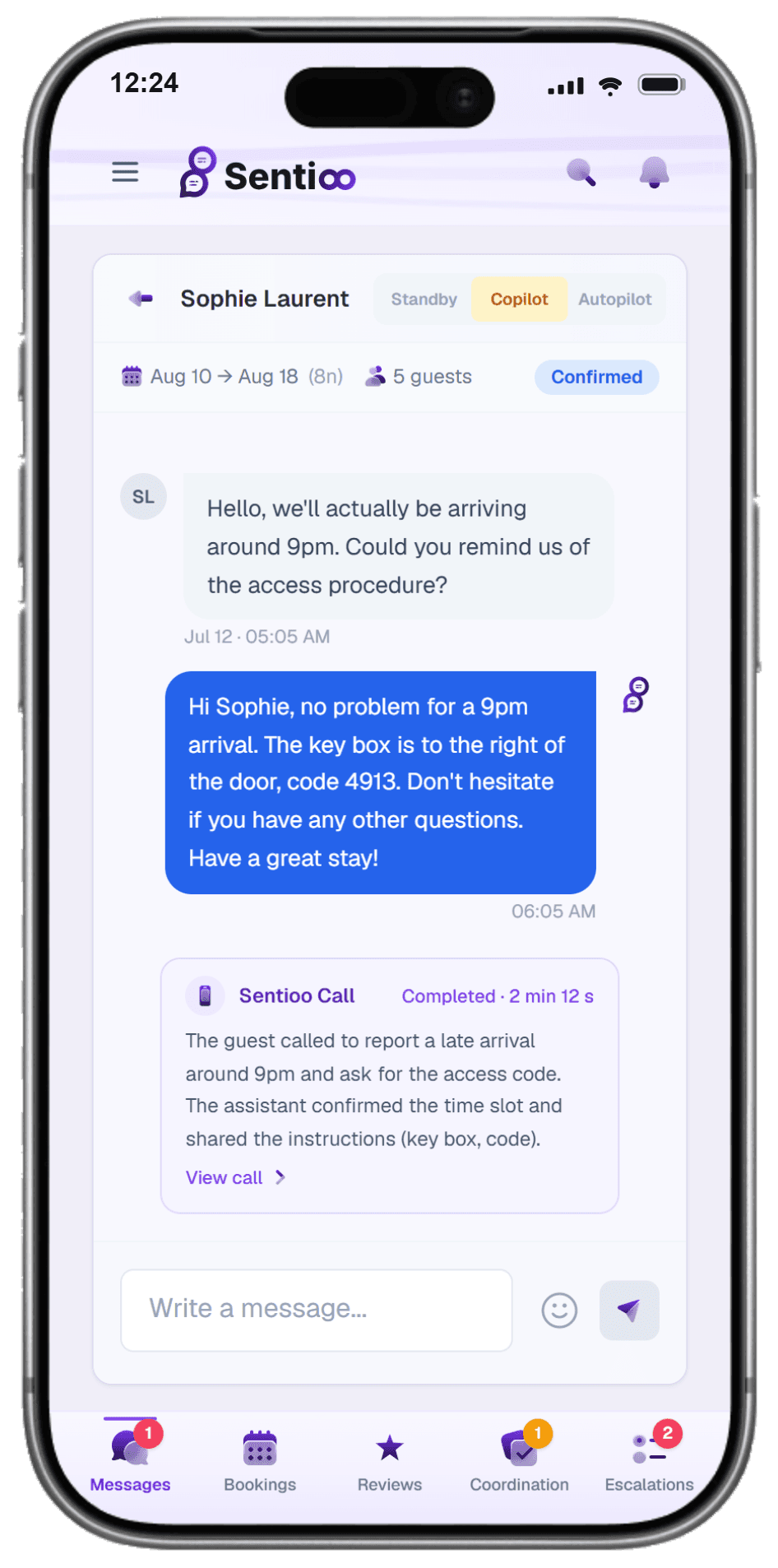Messages and calls, hands-off