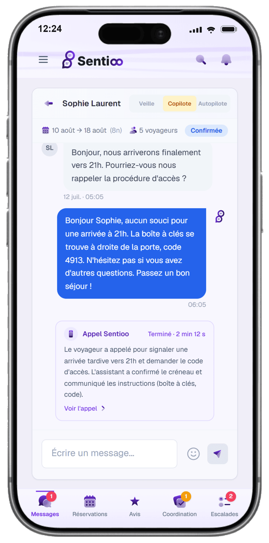 Messages et appels en autonomie
