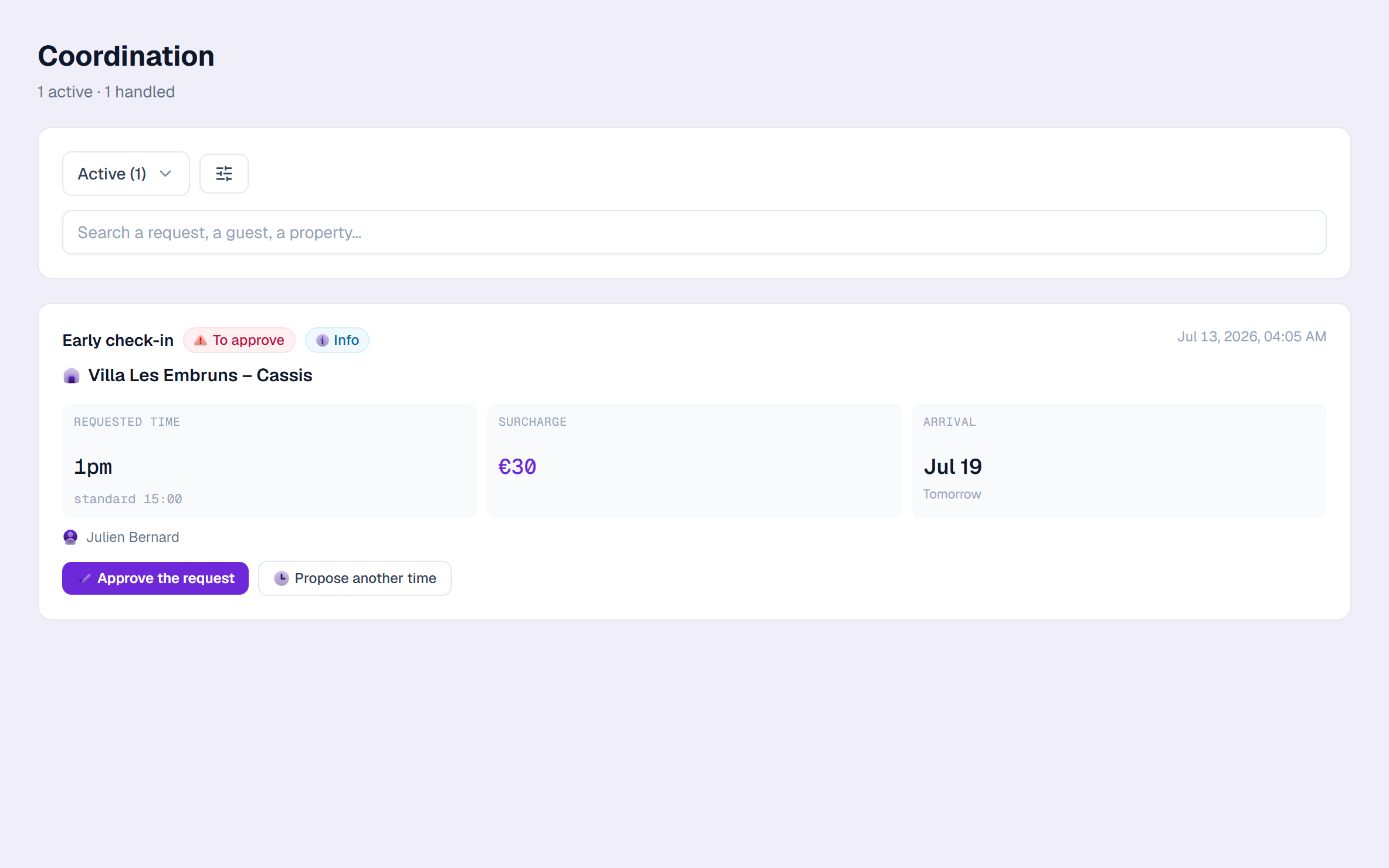 Early check-in becomes revenue.